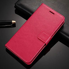 Leather Case Stands Flip Cover L01 Holder for Huawei Nova 5i Pro Hot Pink