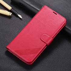 Leather Case Stands Flip Cover L01 Holder for Huawei Nova 6 SE Red