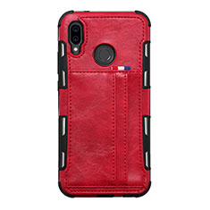 Leather Case Stands Flip Cover L01 Holder for Huawei P20 Lite Red