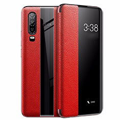 Leather Case Stands Flip Cover L01 Holder for Huawei P30 Red