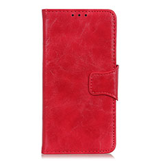 Leather Case Stands Flip Cover L01 Holder for Motorola Moto Edge Red