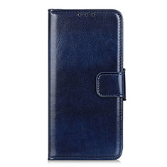 Leather Case Stands Flip Cover L01 Holder for Motorola Moto G8 Power Lite Blue