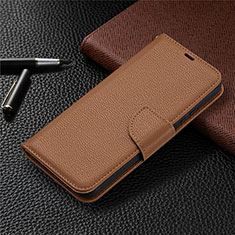 Leather Case Stands Flip Cover L01 Holder for Nokia 3.4 Brown