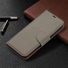 Leather Case Stands Flip Cover L01 Holder for Nokia 3.4 Gray