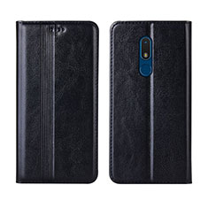 Leather Case Stands Flip Cover L01 Holder for Nokia C3 Black
