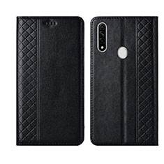 Leather Case Stands Flip Cover L01 Holder for Oppo A31 Black