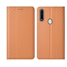 Leather Case Stands Flip Cover L01 Holder for Oppo A31 Orange