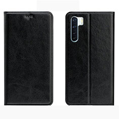 Leather Case Stands Flip Cover L01 Holder for Oppo A91 Black