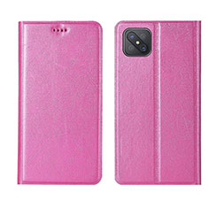 Leather Case Stands Flip Cover L01 Holder for Oppo A92s 5G Pink