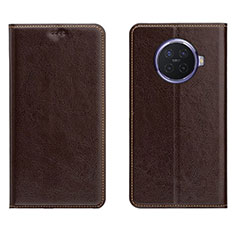 Leather Case Stands Flip Cover L01 Holder for Oppo Ace2 Brown