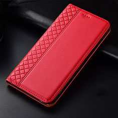 Leather Case Stands Flip Cover L01 Holder for Oppo Find X2 Red