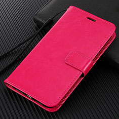 Leather Case Stands Flip Cover L01 Holder for Oppo Reno2 Z Hot Pink