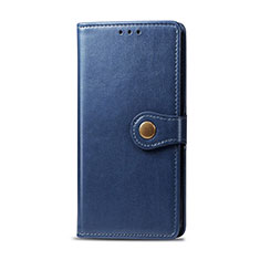 Leather Case Stands Flip Cover L01 Holder for Realme 5 Blue