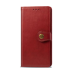 Leather Case Stands Flip Cover L01 Holder for Realme 5 Red