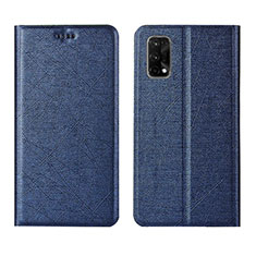 Leather Case Stands Flip Cover L01 Holder for Realme V15 5G Blue