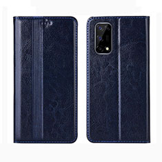 Leather Case Stands Flip Cover L01 Holder for Realme V5 5G Navy Blue