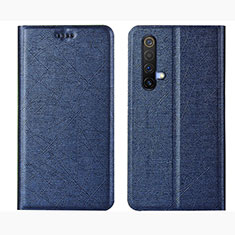 Leather Case Stands Flip Cover L01 Holder for Realme X50 5G Blue