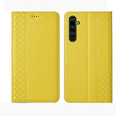 Leather Case Stands Flip Cover L01 Holder for Realme X50 Pro 5G Yellow