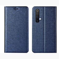 Leather Case Stands Flip Cover L01 Holder for Realme X50m 5G Blue