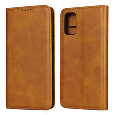 Leather Case Stands Flip Cover L01 Holder for Samsung Galaxy A41 Orange