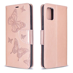 Leather Case Stands Flip Cover L01 Holder for Samsung Galaxy A51 5G Rose Gold