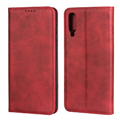 Leather Case Stands Flip Cover L01 Holder for Samsung Galaxy A70 Red