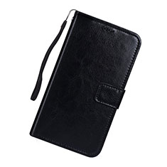 Leather Case Stands Flip Cover L01 Holder for Samsung Galaxy A91 Black