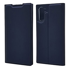 Leather Case Stands Flip Cover L01 Holder for Samsung Galaxy Note 10 5G Blue