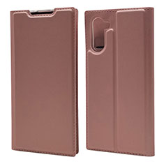 Leather Case Stands Flip Cover L01 Holder for Samsung Galaxy Note 10 5G Rose Gold
