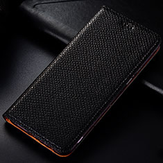 Leather Case Stands Flip Cover L01 Holder for Samsung Galaxy Note 10 Lite Black