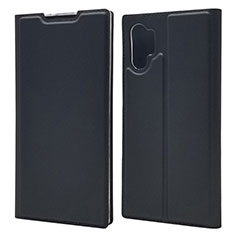 Leather Case Stands Flip Cover L01 Holder for Samsung Galaxy Note 10 Plus 5G Black