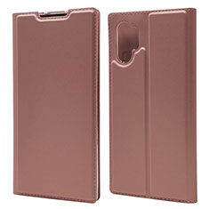 Leather Case Stands Flip Cover L01 Holder for Samsung Galaxy Note 10 Plus Rose Gold