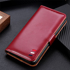 Leather Case Stands Flip Cover L01 Holder for Samsung Galaxy Note 20 Plus 5G Red Wine