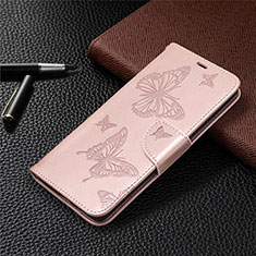 Leather Case Stands Flip Cover L01 Holder for Samsung Galaxy S20 FE 4G Rose Gold