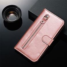 Leather Case Stands Flip Cover L01 Holder for Samsung Galaxy S20 Ultra Rose Gold