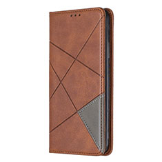 Leather Case Stands Flip Cover L01 Holder for Sony Xperia L4 Brown