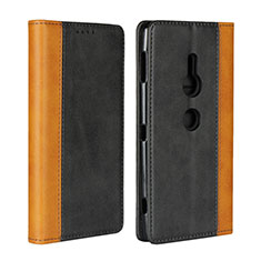 Leather Case Stands Flip Cover L01 Holder for Sony Xperia XZ2 Black