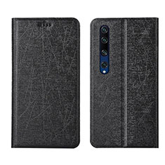 Leather Case Stands Flip Cover L01 Holder for Xiaomi Mi 10 Black