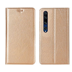 Leather Case Stands Flip Cover L01 Holder for Xiaomi Mi 10 Gold