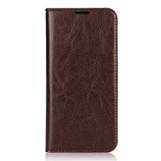 Leather Case Stands Flip Cover L01 Holder for Xiaomi Mi 9 Brown