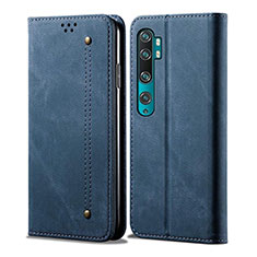 Leather Case Stands Flip Cover L01 Holder for Xiaomi Mi Note 10 Pro Blue