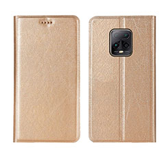 Leather Case Stands Flip Cover L01 Holder for Xiaomi Redmi 10X Pro 5G Gold