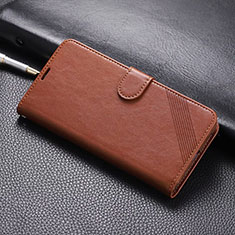 Leather Case Stands Flip Cover L01 Holder for Xiaomi Redmi 8A Brown