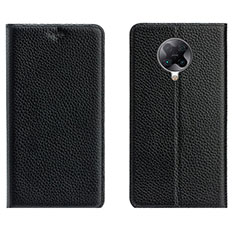 Leather Case Stands Flip Cover L01 Holder for Xiaomi Redmi K30 Pro 5G Black