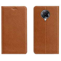 Leather Case Stands Flip Cover L01 Holder for Xiaomi Redmi K30 Pro Zoom Orange