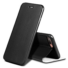 Leather Case Stands Flip Cover L02 for Apple iPhone 7 Plus Black