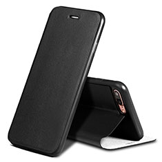 Leather Case Stands Flip Cover L02 for Apple iPhone 8 Plus Black