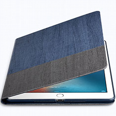Leather Case Stands Flip Cover L02 for Apple New iPad 9.7 (2017) Blue