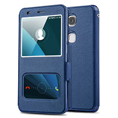 Leather Case Stands Flip Cover L02 for Huawei Honor 5X Blue