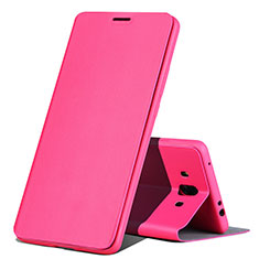 Leather Case Stands Flip Cover L02 for Huawei Mate 10 Hot Pink